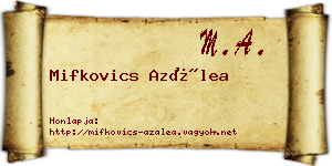 Mifkovics Azálea névjegykártya